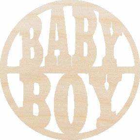 Word Baby Boy - Laser Cut Out Unfinished Wood Craft Shape BBY50