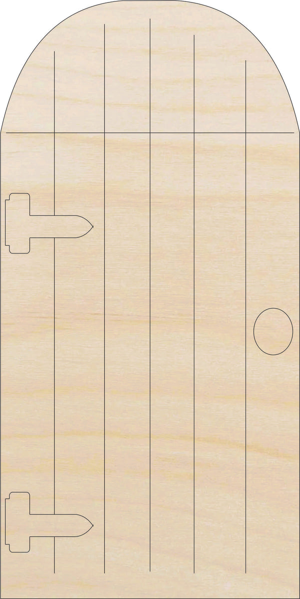 Door - Laser Cut Out Unfinished Wood Craft Shape BLD124 Door - Laser Cut Out Unfinished Wood Craft Shape BLD124