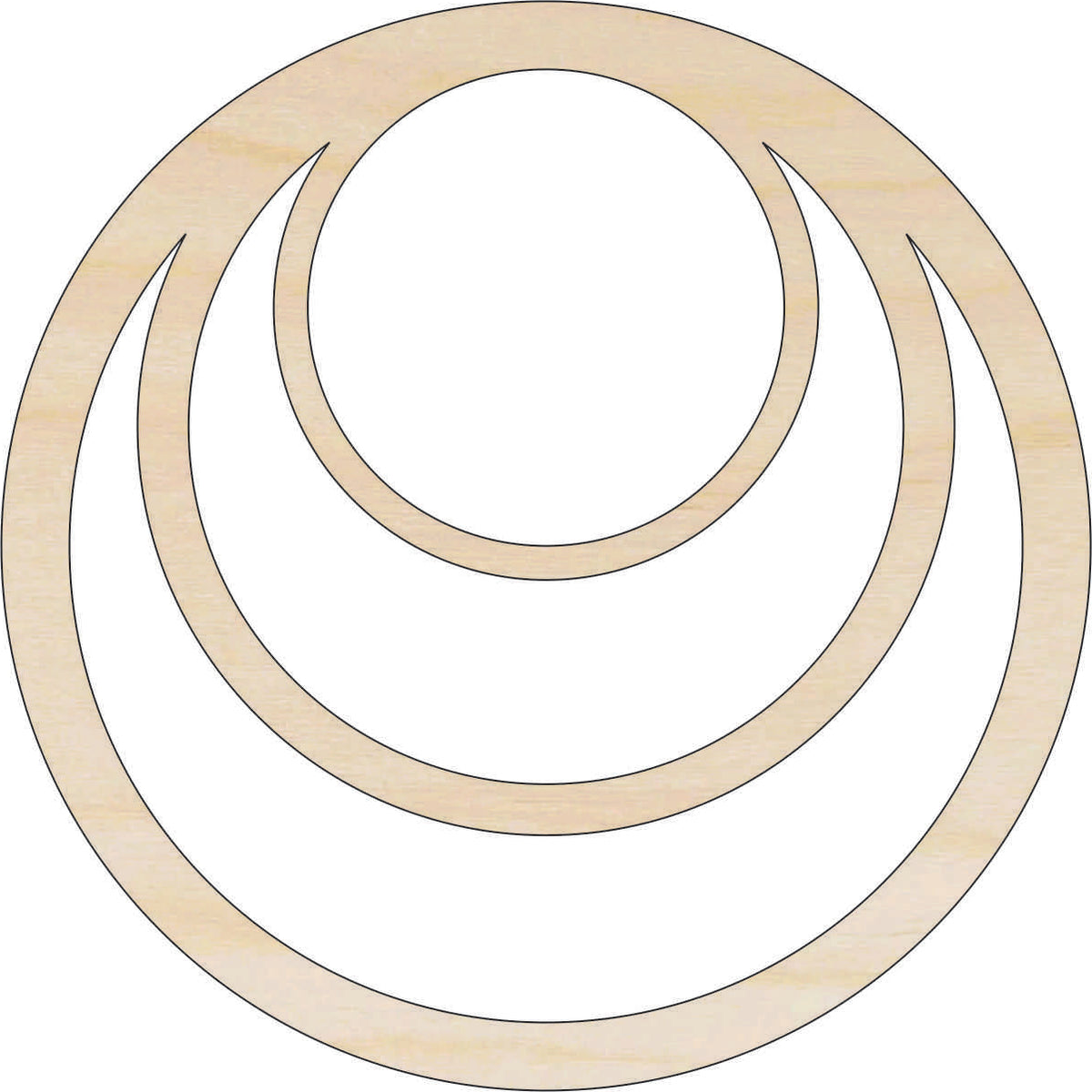 Circle Triple Hoop - Laser Cut Out Unfinished Wood Craft Shape BSC58 Circle Triple Hoop - Laser Cut Out Unfinished Wood Craft Shape BSC58