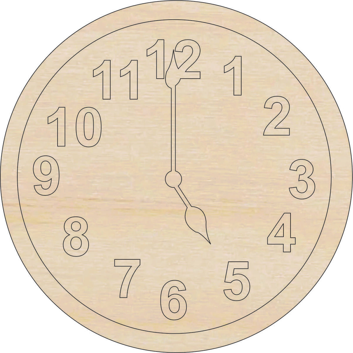 Clock - Laser Cut Out Unfinished Wood Craft Shape DCR63 Clock - Laser Cut Out Unfinished Wood Craft Shape DCR63