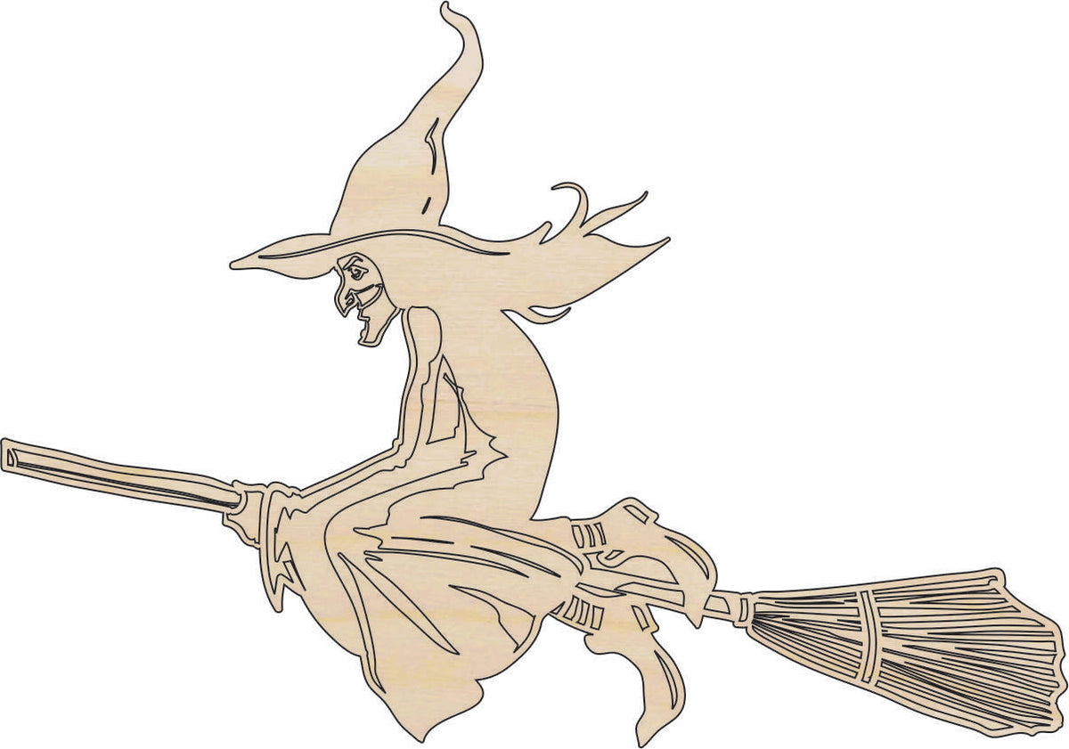 Witch - Laser Cut Out Unfinished Wood Shape FAL282 Witch - Laser Cut Out Unfinished Wood Shape FAL282