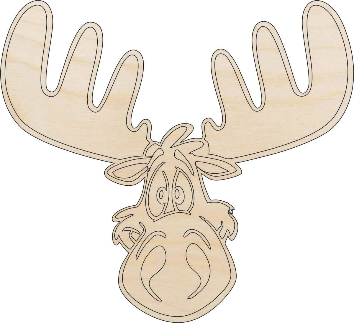 Moose - Laser Cut Out Unfinished Wood Craft Shape MUS27 Moose - Laser Cut Out Unfinished Wood Craft Shape MUS27