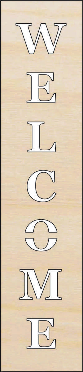 Sign Welcome - Laser Cut Out Unfinished Wood Craft Shape SGN23 Sign Welcome - Laser Cut Out Unfinished Wood Craft Shape SGN23