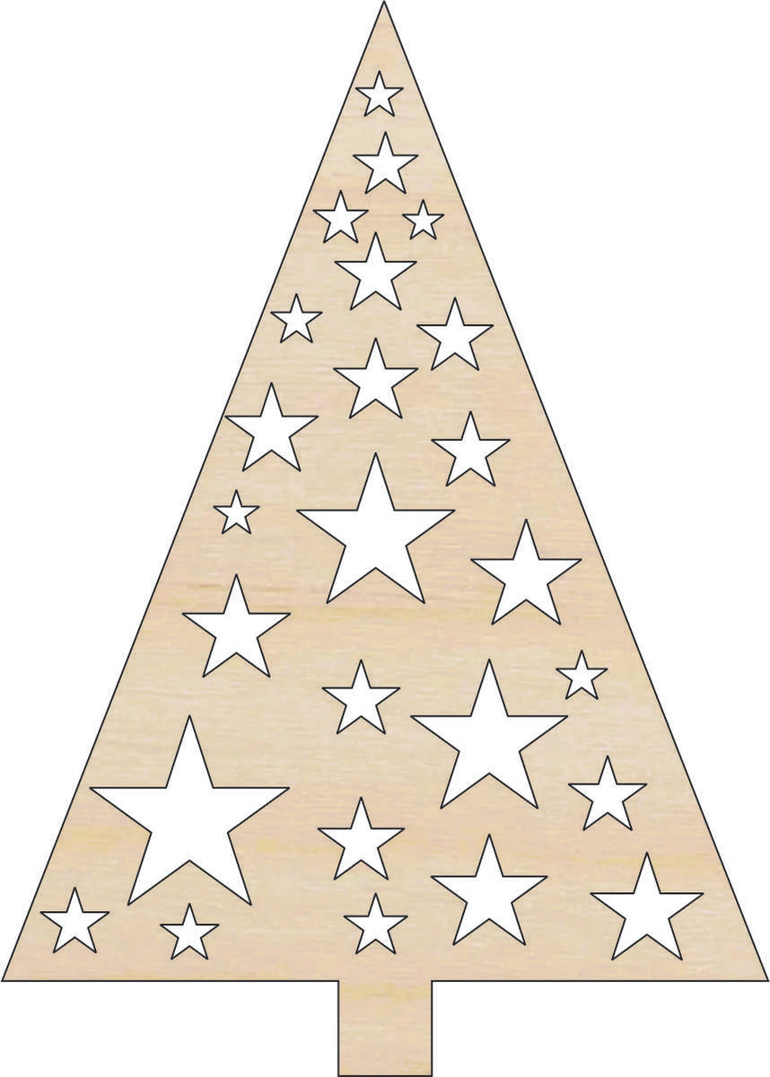 Tree - Laser Cut Out Unfinished Wood Craft Shape TRE146 Tree - Laser Cut Out Unfinished Wood Craft Shape TRE146