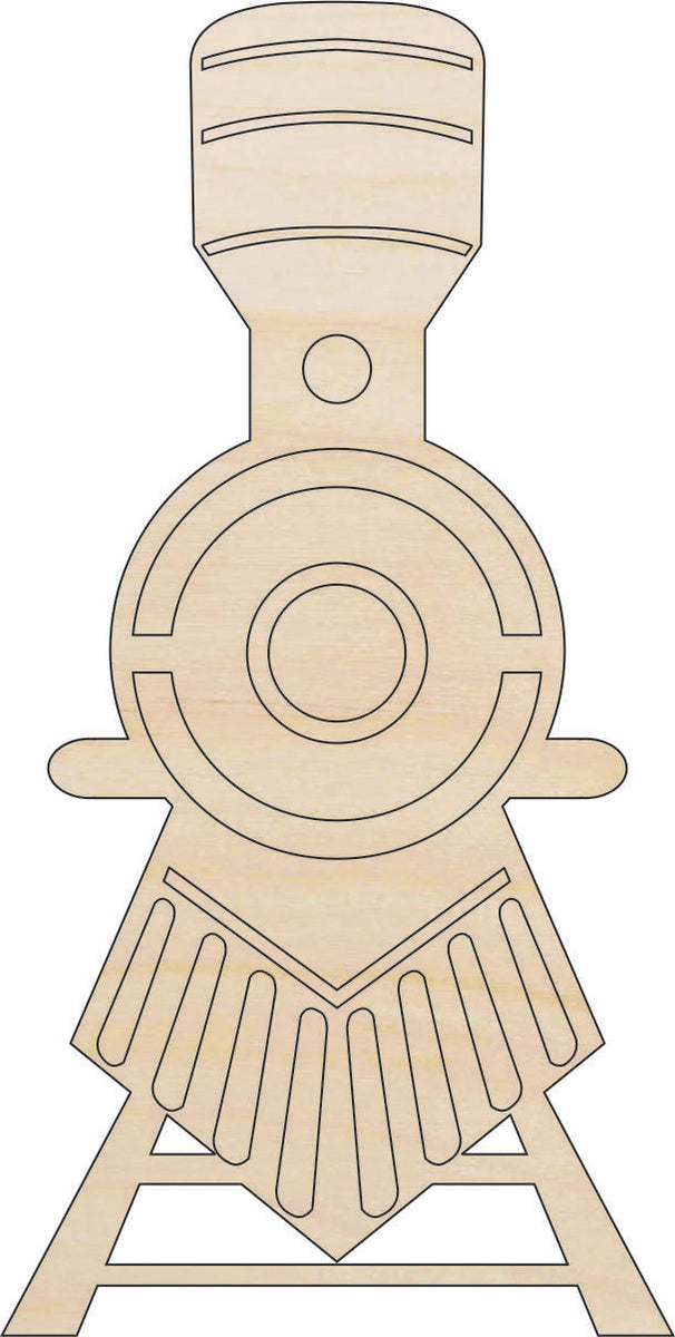 Train - Laser Cut Out Unfinished Wood Craft Shape TRN23 Train - Laser Cut Out Unfinished Wood Craft Shape TRN23