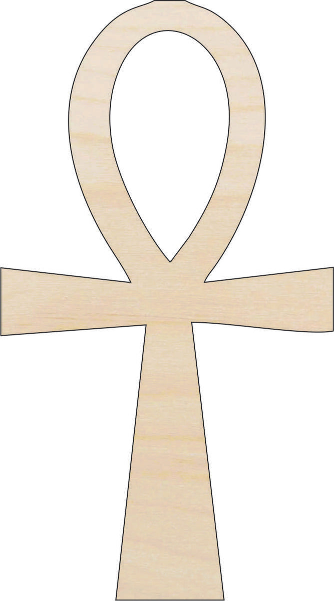 Ankh - Laser Cut Out Unfinished Wood Craft Shape WLD56 Ankh - Laser Cut Out Unfinished Wood Craft Shape WLD56