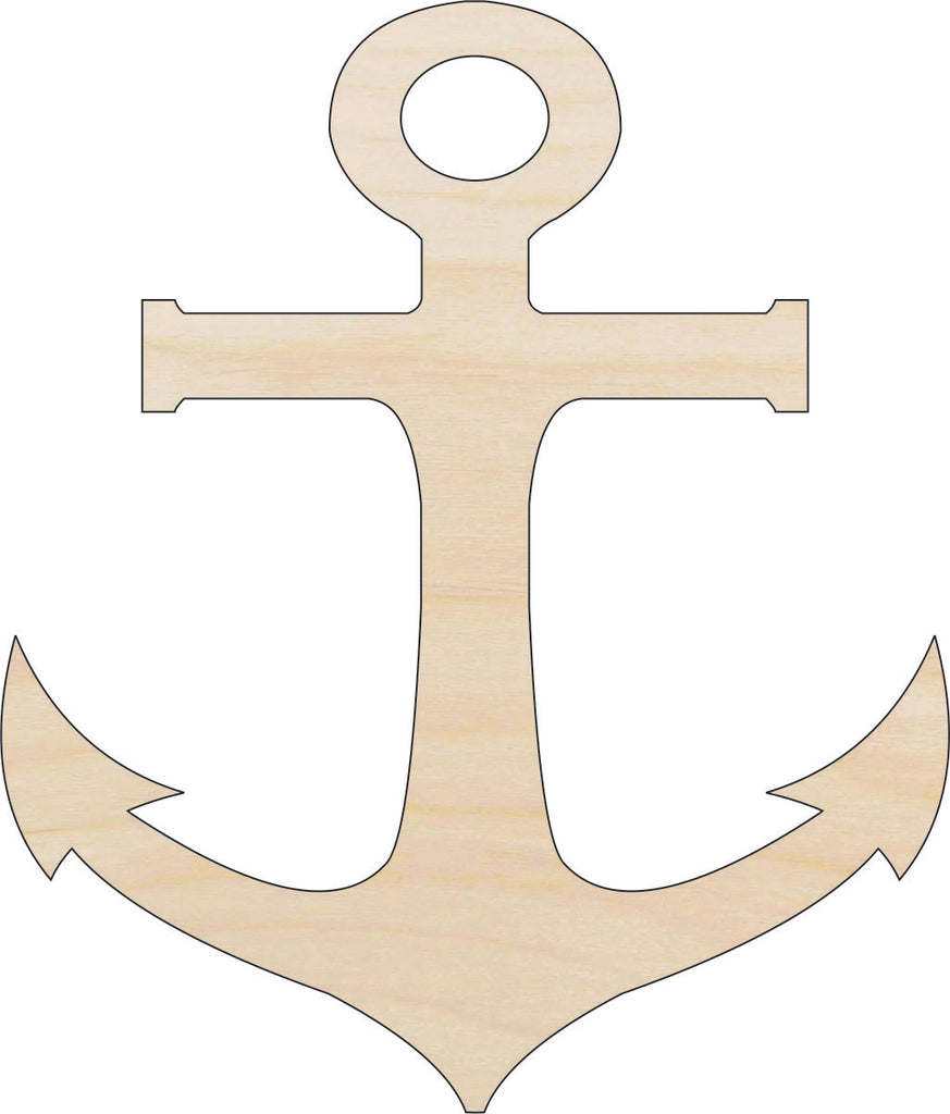Anchor - Laser Cut Out Unfinished Wood Craft Shape ANC19