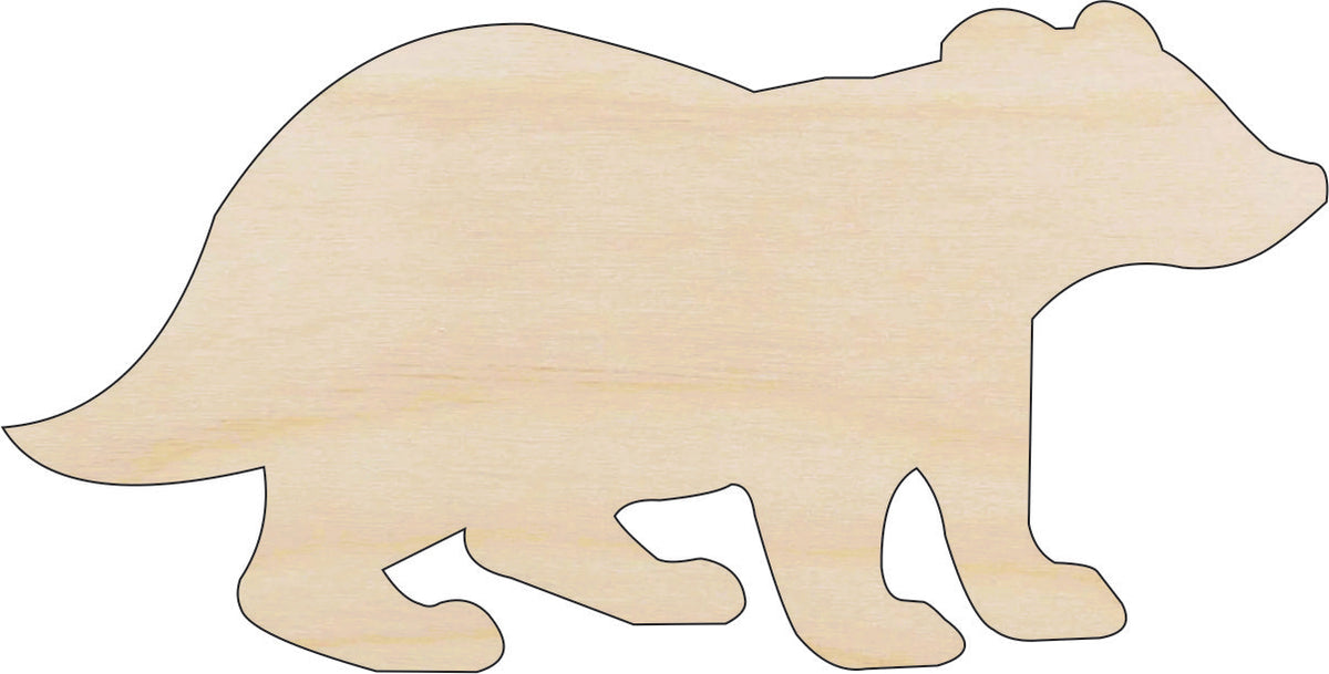 Badger - Laser Cut Out Unfinished Wood Craft Shape ANML11 Badger - Laser Cut Out Unfinished Wood Craft Shape ANML11