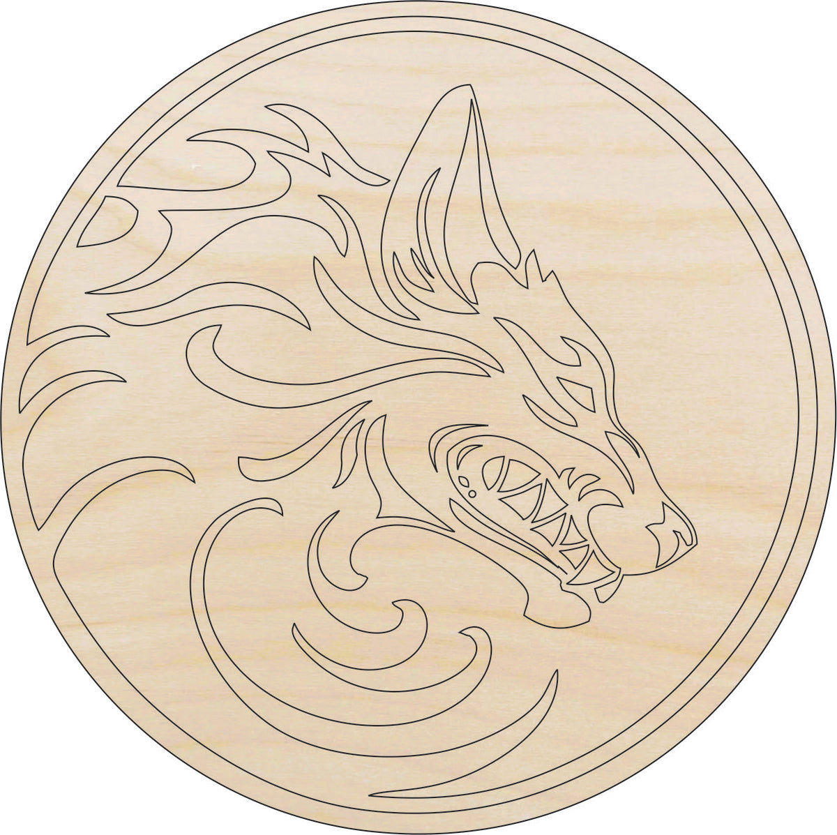 Wolf - Laser Cut Out Unfinished Wood Craft Shape ANML33 Wolf - Laser Cut Out Unfinished Wood Craft Shape ANML33