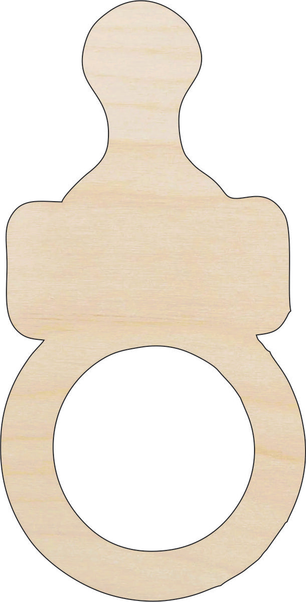 Baby Pacifier - Laser Cut Out Unfinished Wood Craft Shape BBY31
