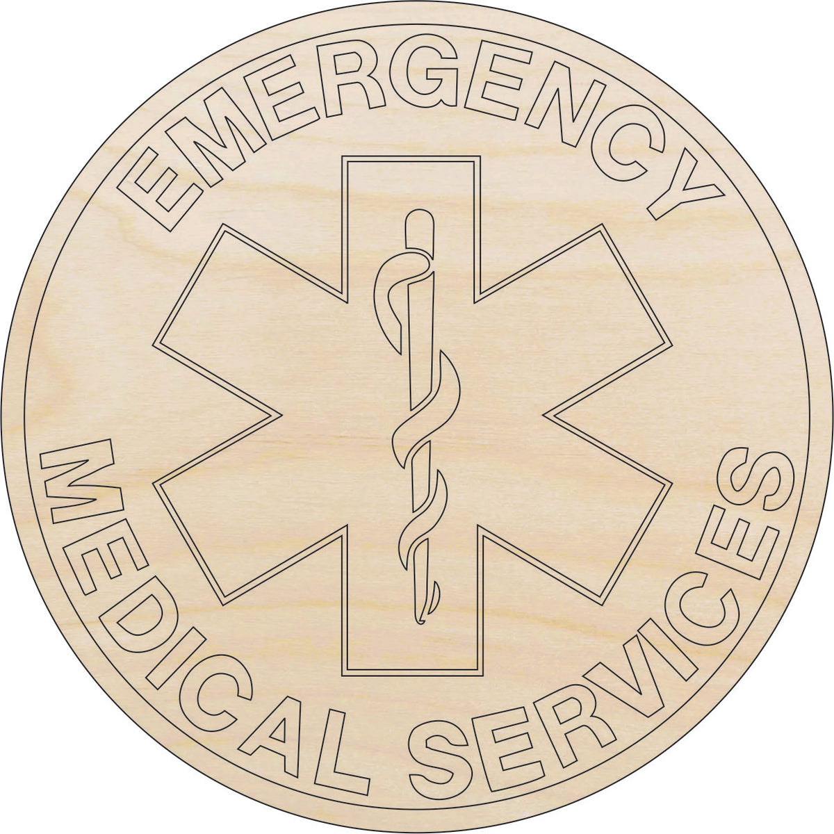 Badge Medical - Laser Cut Out Unfinished Wood Craft Shape BDG11 Badge Medical - Laser Cut Out Unfinished Wood Craft Shape BDG11