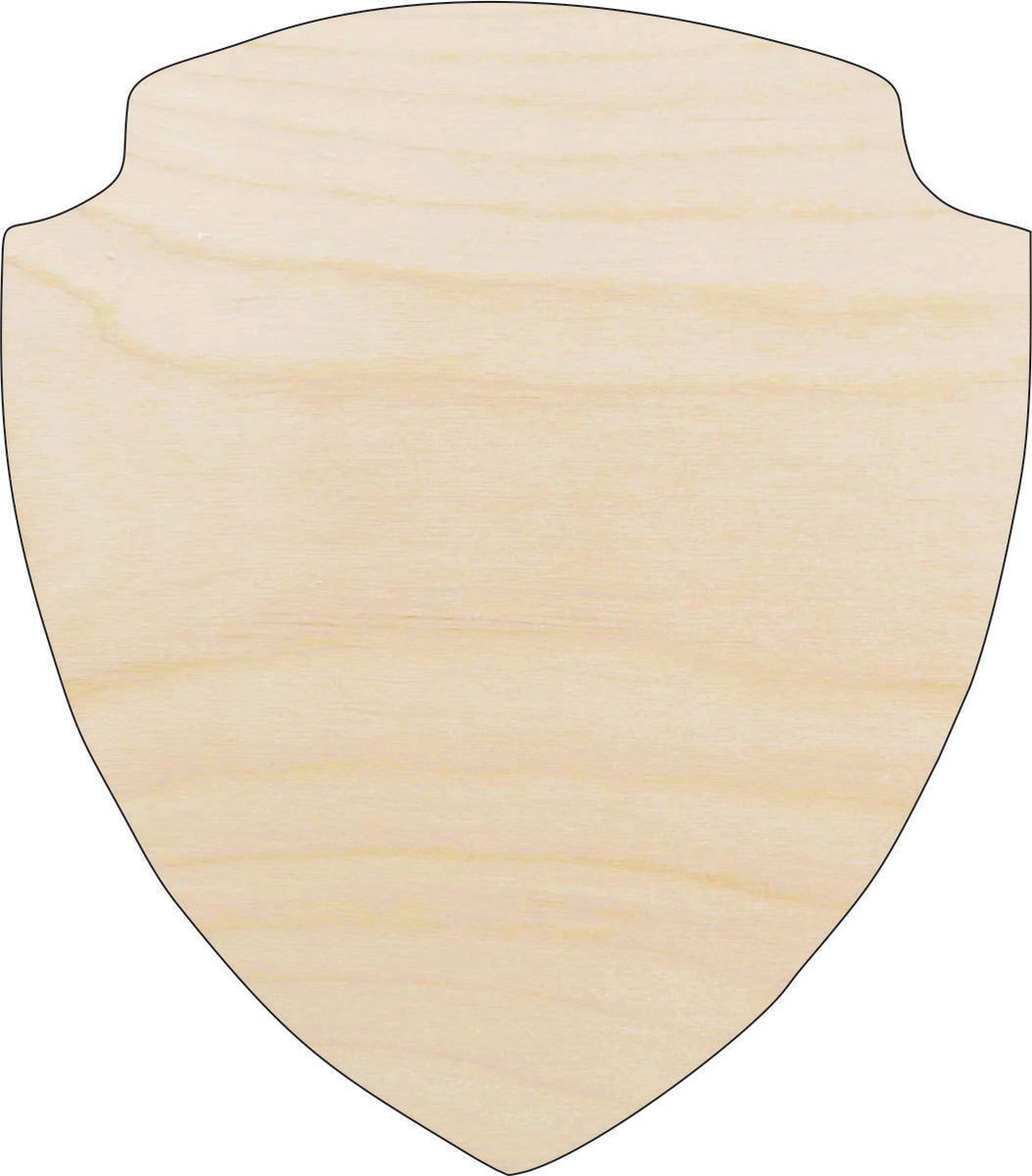 Badge Shield - Laser Cut Out Unfinished Wood Craft Shape BDG7 Badge Shield - Laser Cut Out Unfinished Wood Craft Shape BDG7