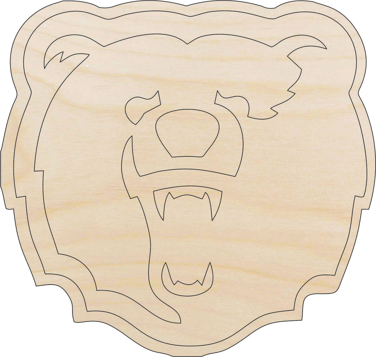 Bear - Laser Cut Out Unfinished Wood Craft Shape BER60 Bear - Laser Cut Out Unfinished Wood Craft Shape BER60
