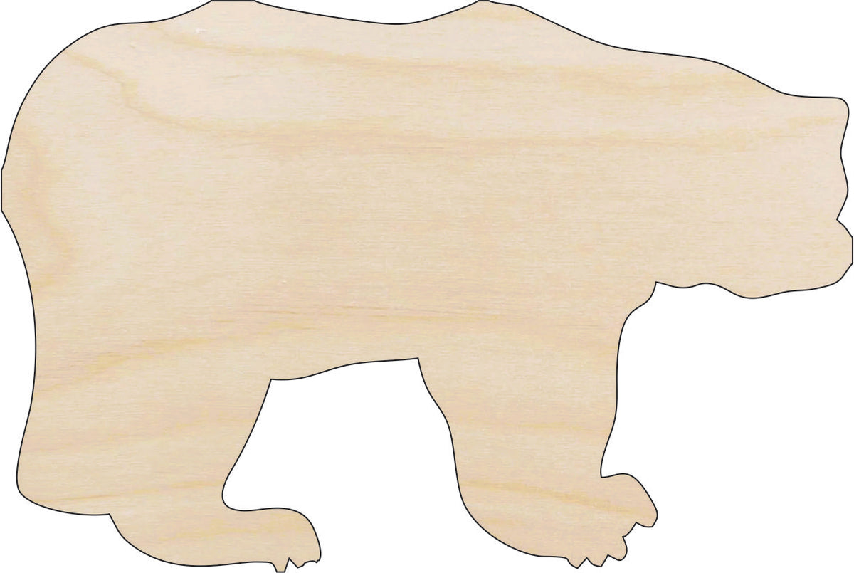 Bear - Laser Cut Out Unfinished Wood Craft Shape BER75 Bear - Laser Cut Out Unfinished Wood Craft Shape BER75
