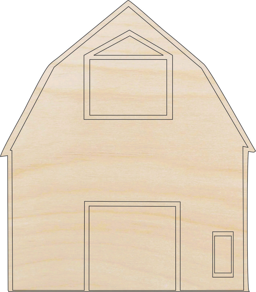 Building Barn - Laser Cut Out Unfinished Wood Craft Shape BLD30