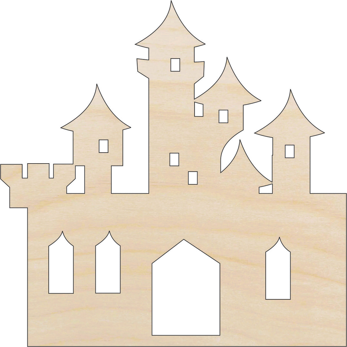 Castle - Laser Cut Wood Shape Bld85 – The Wood Shape Store