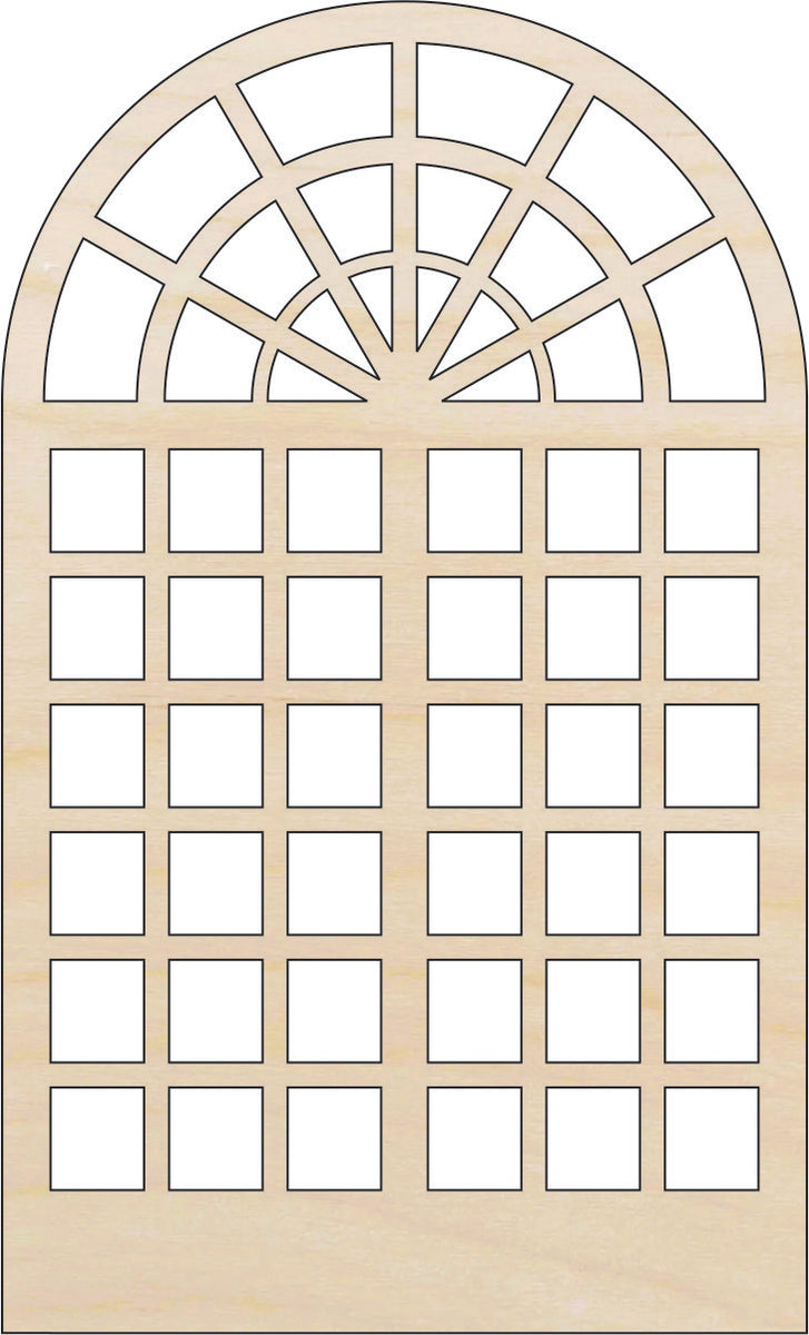 Window - Laser Cut Out Unfinished Wood Craft Shape BLD87 Window - Laser Cut Out Unfinished Wood Craft Shape BLD87
