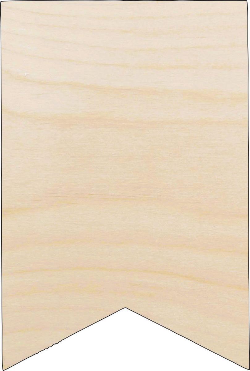 Banner - Laser Cut Out Unfinished Wood Craft Shape BNR22 Banner - Laser Cut Out Unfinished Wood Craft Shape BNR22