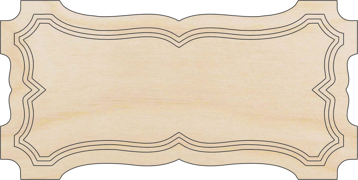 Banner - Laser Cut Out Unfinished Wood Craft Shape BNR47