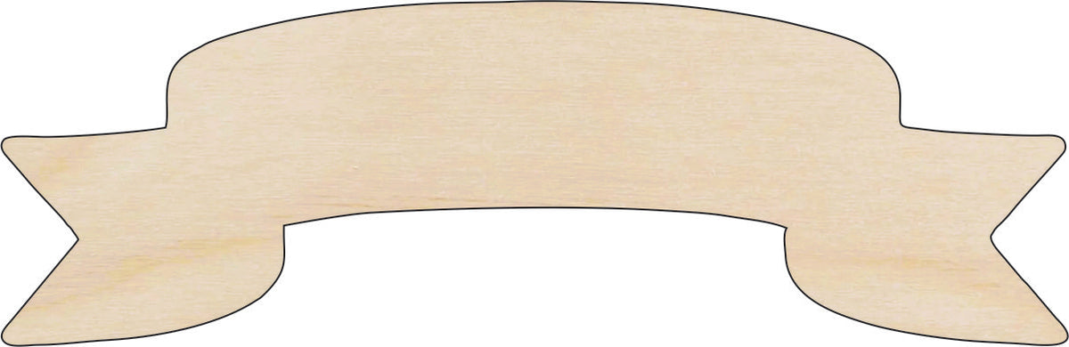 Banner - Laser Cut Out Unfinished Wood Craft Shape BNR4 Banner - Laser Cut Out Unfinished Wood Craft Shape BNR4