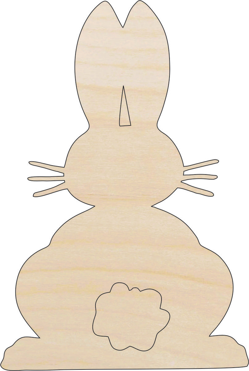 Bunny - Laser Cut Out Unfinished Wood Craft Shape BNY44 Bunny - Laser Cut Out Unfinished Wood Craft Shape BNY44