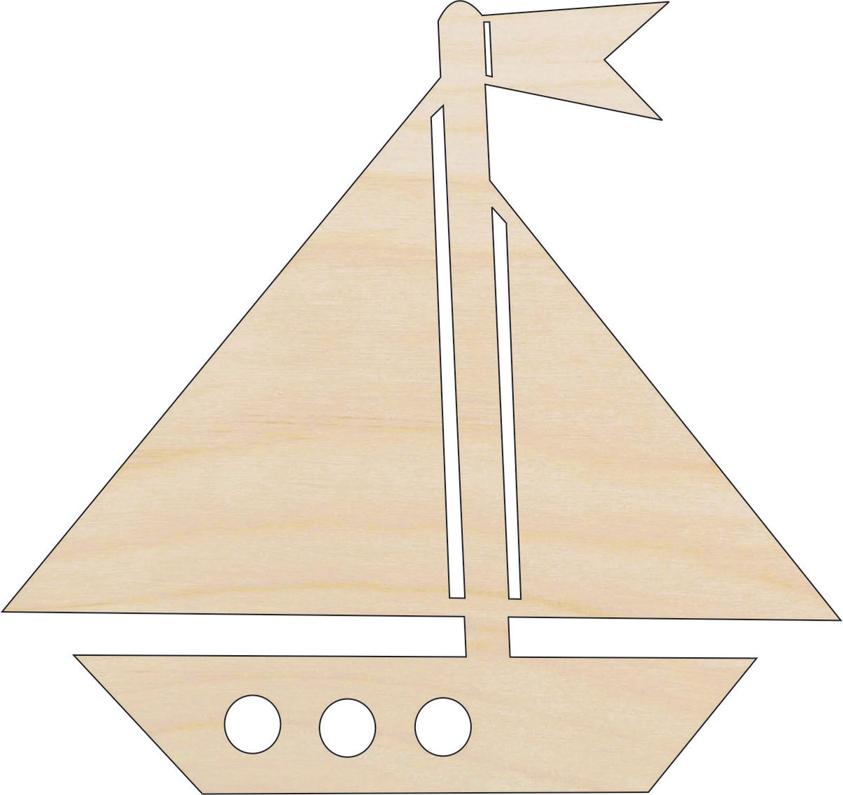 Boat - Laser Cut Out Unfinished Wood Craft Shape BOT34 Boat - Laser Cut Out Unfinished Wood Craft Shape BOT34