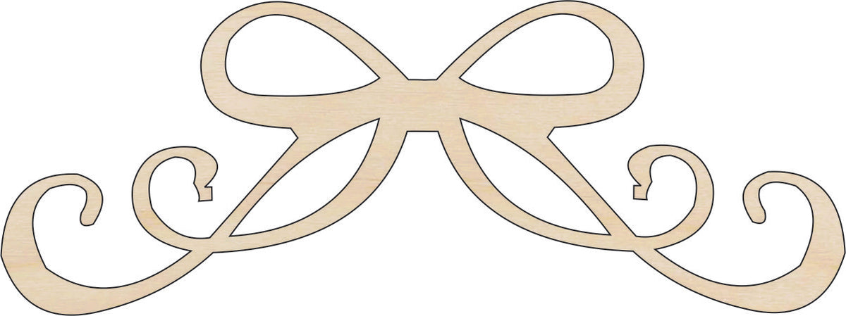 Bow - Laser Cut Out Unfinished Wood Craft Shape BOW3 Bow - Laser Cut Out Unfinished Wood Craft Shape BOW3