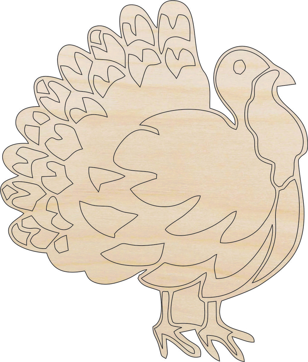Bird Turkey - Laser Cut Out Unfinished Wood Craft Shape BRD13 Bird Turkey - Laser Cut Out Unfinished Wood Craft Shape BRD13