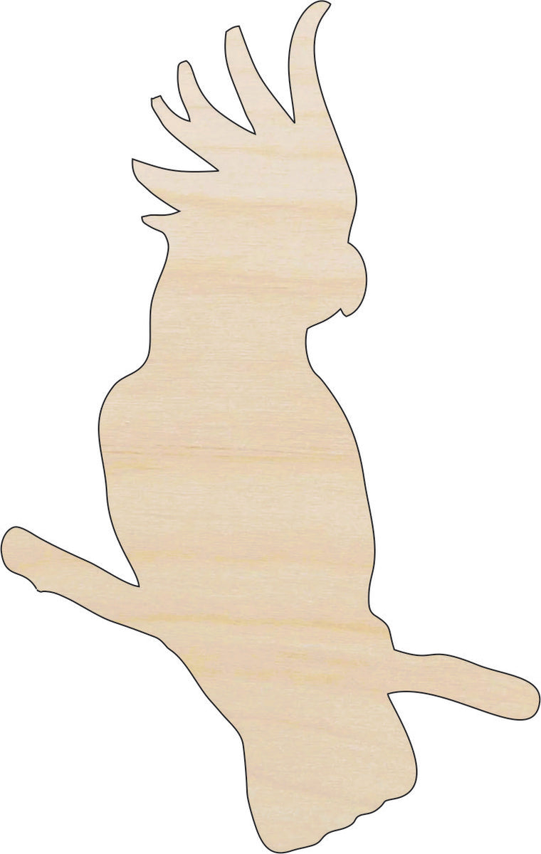 Bird Cockatoo - Laser Cut Out Unfinished Wood Craft Shape BRD182 Bird Cockatoo - Laser Cut Out Unfinished Wood Craft Shape BRD182
