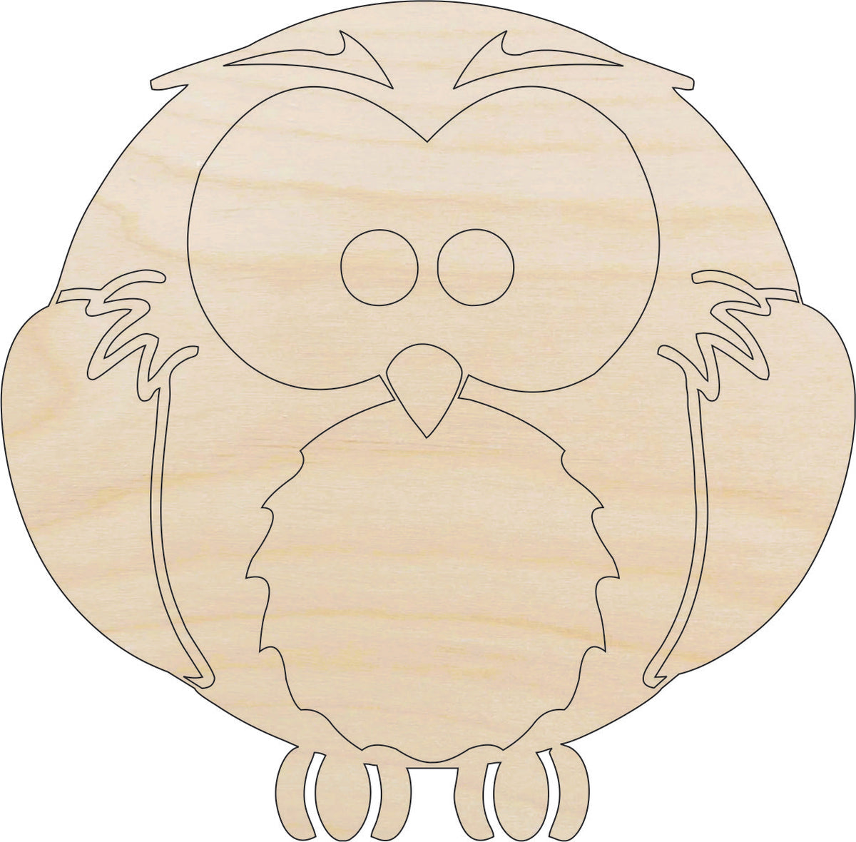 Bird Owl - Laser Cut Out Unfinished Wood Craft Shape BRD29 Bird Owl - Laser Cut Out Unfinished Wood Craft Shape BRD29