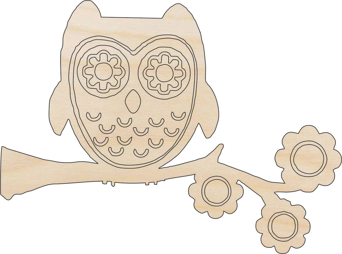 Bird Owl - Laser Cut Out Unfinished Wood Craft Shape BRD31 Bird Owl - Laser Cut Out Unfinished Wood Craft Shape BRD31