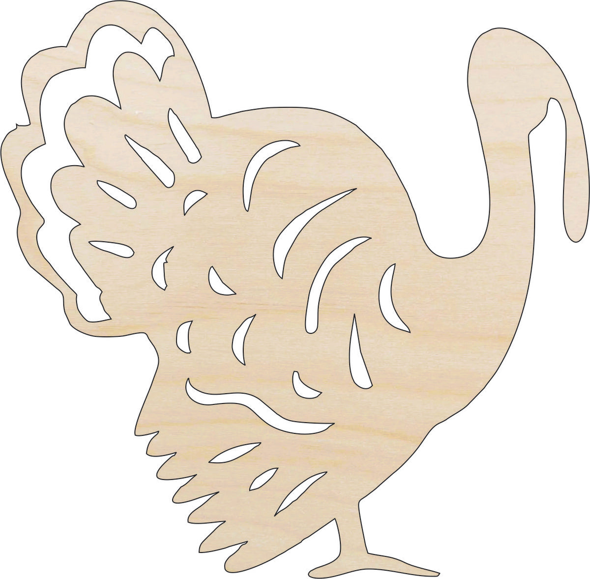 Bird Turkey - Laser Cut Out Unfinished Wood Craft Shape BRD96 Bird Turkey - Laser Cut Out Unfinished Wood Craft Shape BRD96