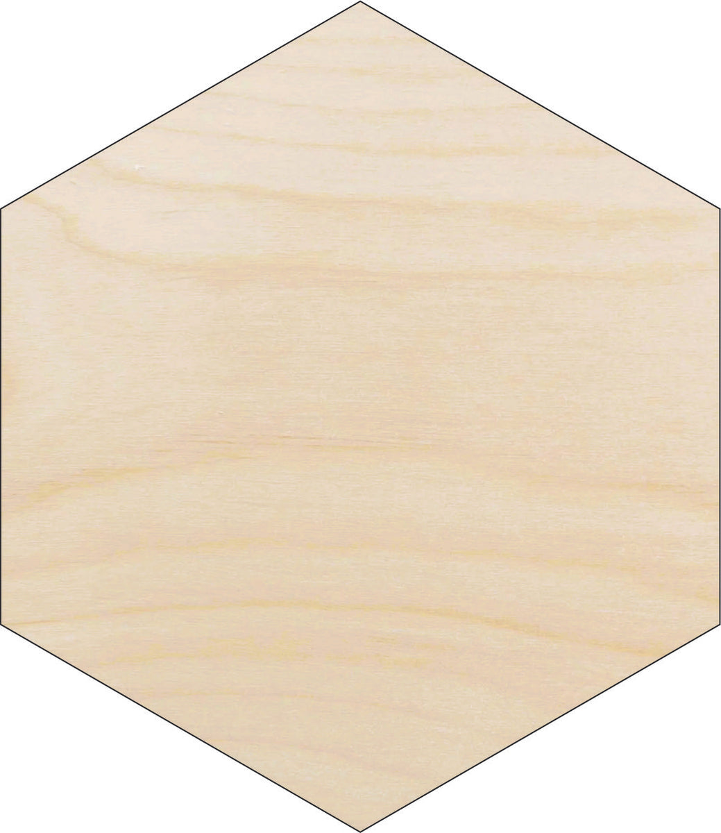 Unfinished Wood Hexagon Shape Craft Up To 24'' DIY 1/8'' Thickness