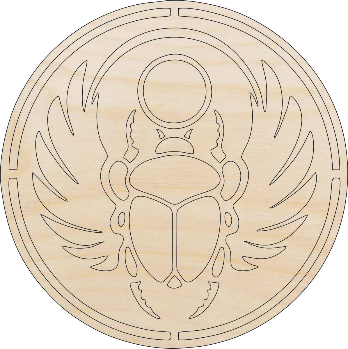 Beetle Scarab - Laser Cut Out Unfinished Wood Craft Shape BUG46 Beetle Scarab - Laser Cut Out Unfinished Wood Craft Shape BUG46
