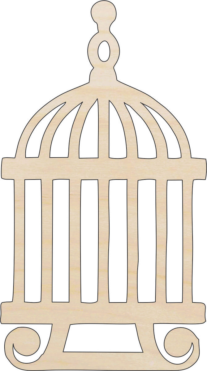 Birdcage - Laser Cut Out Unfinished Wood Craft Shape CAG11 Birdcage - Laser Cut Out Unfinished Wood Craft Shape CAG11