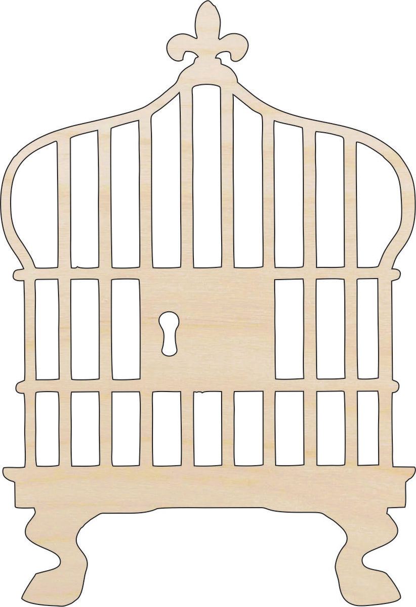 Birdcage - Laser Cut Out Unfinished Wood Craft Shape CAG1 Birdcage - Laser Cut Out Unfinished Wood Craft Shape CAG1
