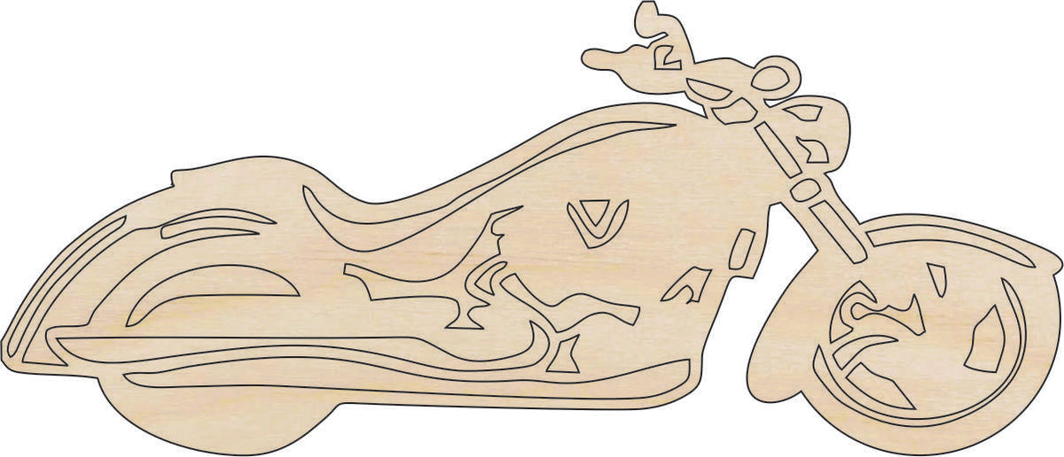 Motorcycle - Laser Cut Out Unfinished Wood Craft Shape CAR16 Motorcycle - Laser Cut Out Unfinished Wood Craft Shape CAR16