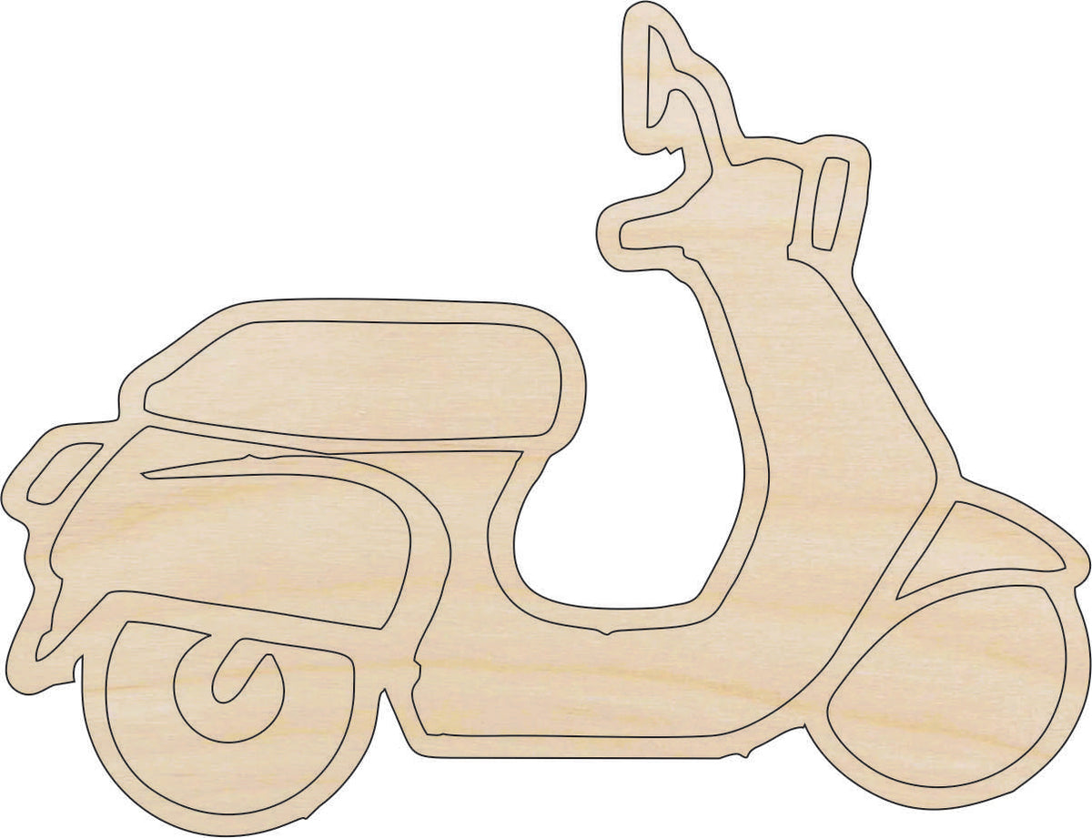 Car Scooter - Laser Cut Out Unfinished Wood Craft Shape CAR89 Car Scooter - Laser Cut Out Unfinished Wood Craft Shape CAR89