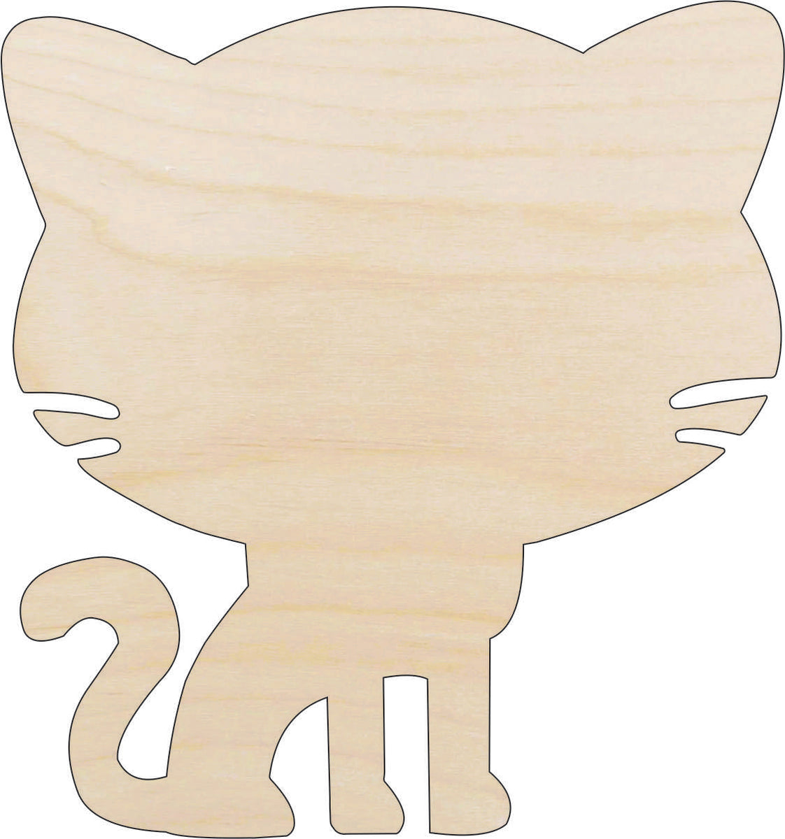 Cat - Laser Cut Out Unfinished Wood Craft Shape CAT25 Cat - Laser Cut Out Unfinished Wood Craft Shape CAT25