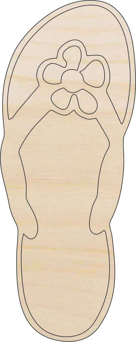 Shoe Flip Flop - Laser Cut Out Unfinished Wood Craft Shape CLT12 Shoe Flip Flop - Laser Cut Out Unfinished Wood Craft Shape CLT12
