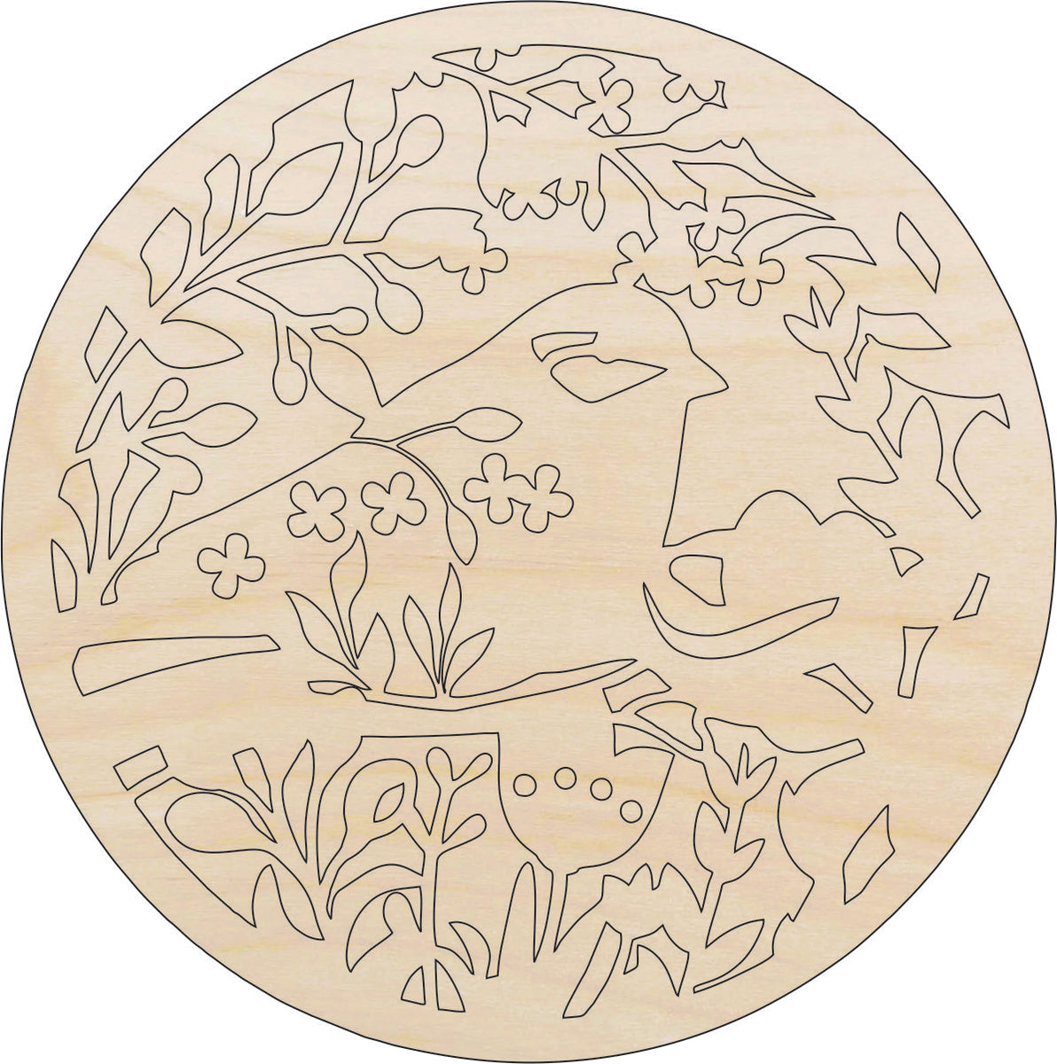 Design Bird - Laser Cut Out Unfinished Wood Craft Shape CSTR20 Design Bird - Laser Cut Out Unfinished Wood Craft Shape CSTR20