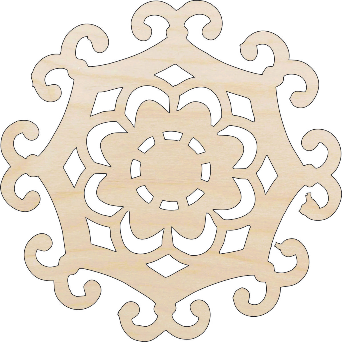 Design Flower - Laser Cut Out Unfinished Wood Craft Shape CSTR8 Design Flower - Laser Cut Out Unfinished Wood Craft Shape CSTR8
