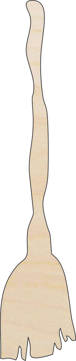Decor Broom - Laser Cut Out Unfinished Wood Craft Shape DCR10