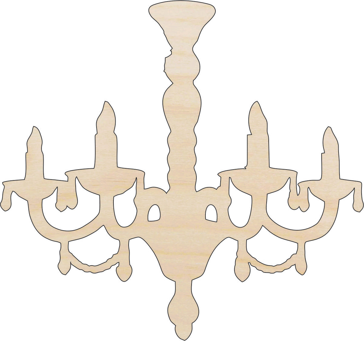 Decor Chandelier - Laser Cut Out Unfinished Wood Craft Shape DCR24 Decor Chandelier - Laser Cut Out Unfinished Wood Craft Shape DCR24
