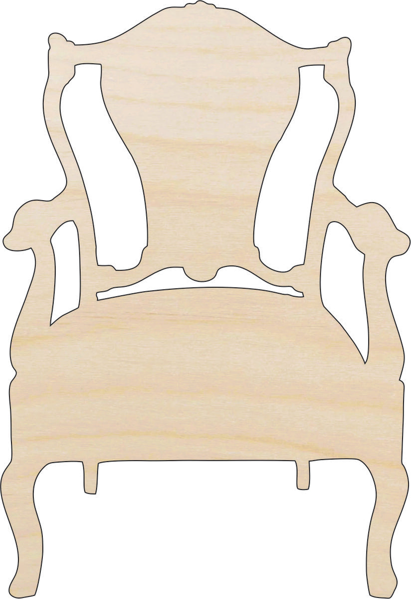 Decor Chair - Laser Cut Out Unfinished Wood Craft Shape DCR34 Decor Chair - Laser Cut Out Unfinished Wood Craft Shape DCR34
