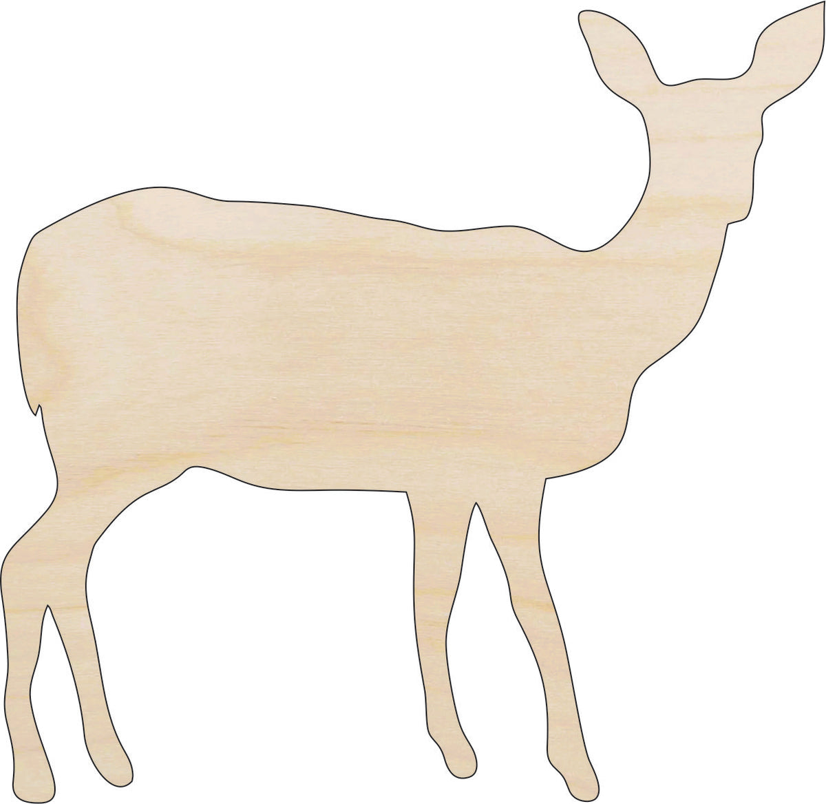 Deer - Laser Cut Out Unfinished Wood Craft Shape DER4 Deer - Laser Cut Out Unfinished Wood Craft Shape DER4