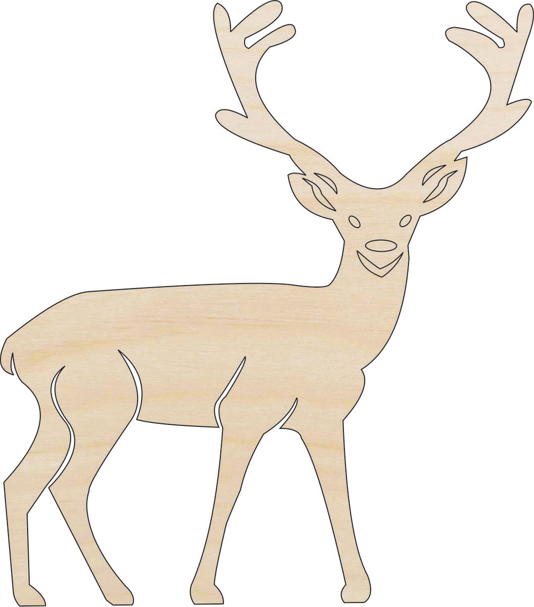 Deer - Laser Cut Out Unfinished Wood Craft Shape DER67 Deer - Laser Cut Out Unfinished Wood Craft Shape DER67
