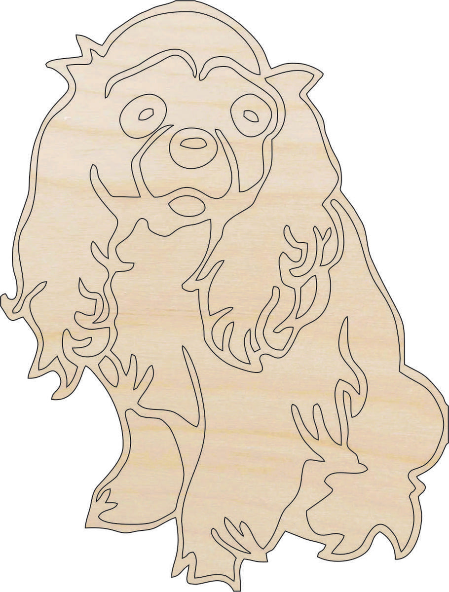 Dog - Laser Cut Out Unfinished Wood Craft Shape DOG60 Dog - Laser Cut Out Unfinished Wood Craft Shape DOG60