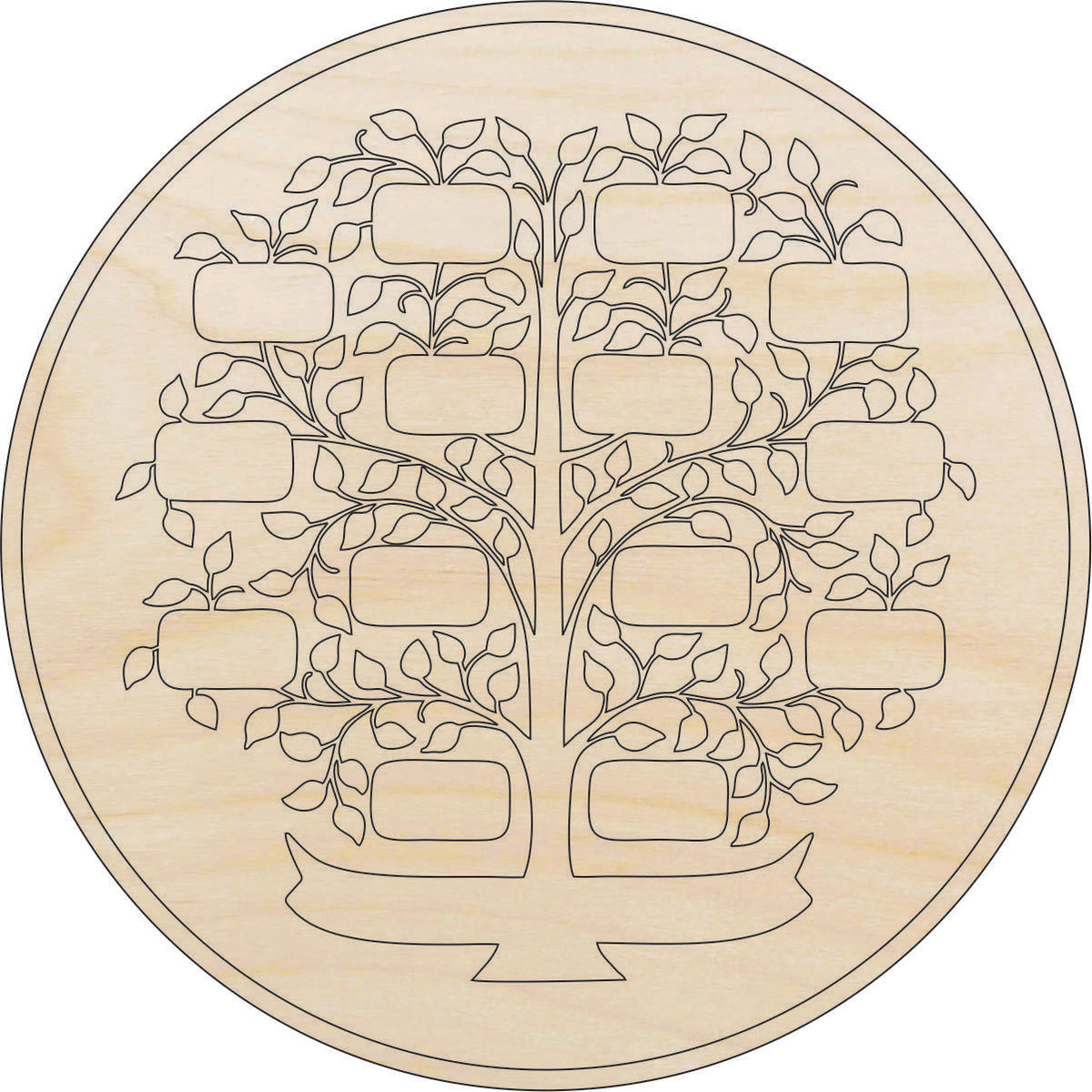 Design Family Tree - Laser Cut Out Unfinished Wood Craft Shape DSN5 Design Family Tree - Laser Cut Out Unfinished Wood Craft Shape DSN5
