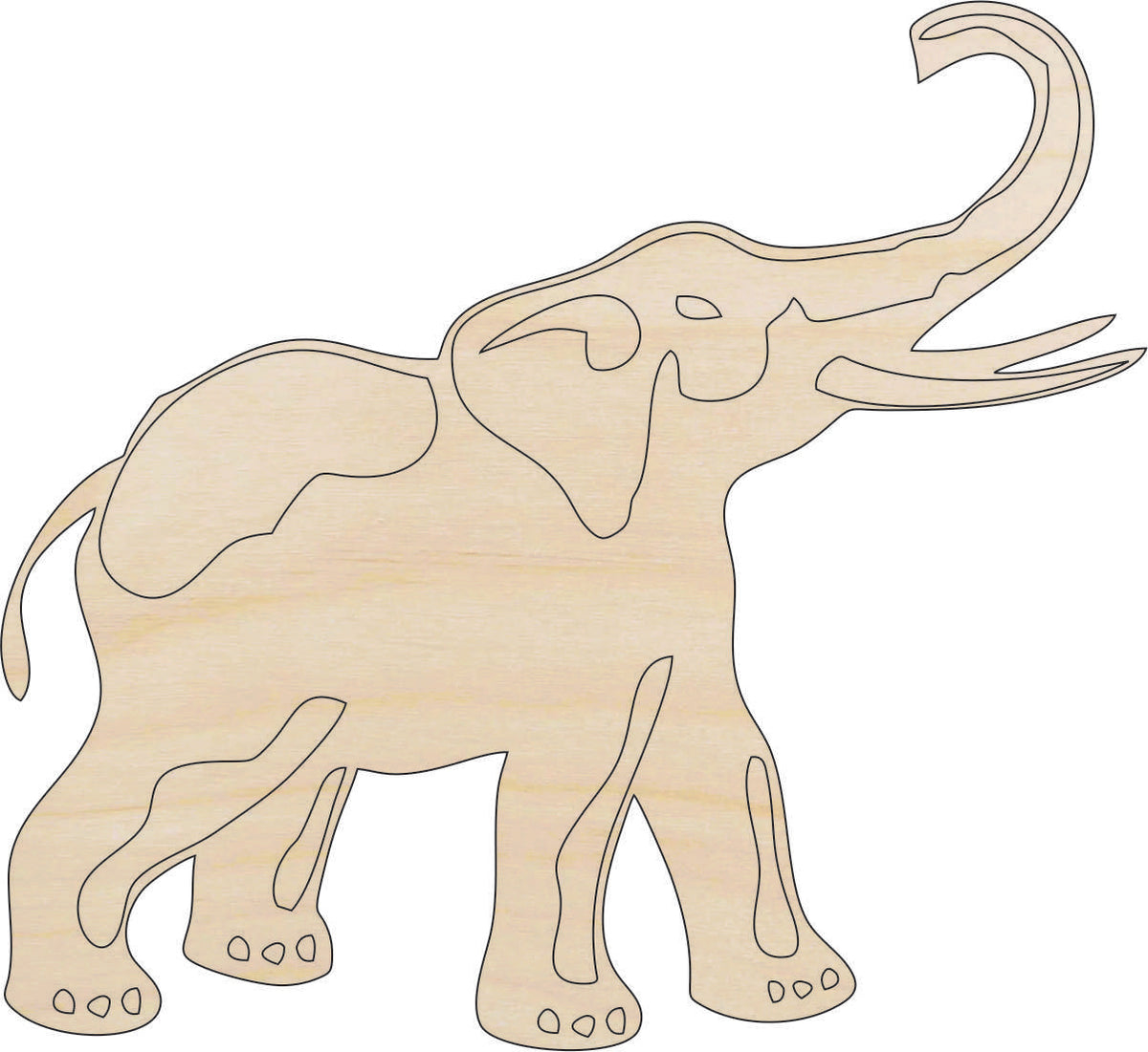 Elephant - Laser Cut Out Unfinished Wood Craft Shape ELE20 Elephant - Laser Cut Out Unfinished Wood Craft Shape ELE20